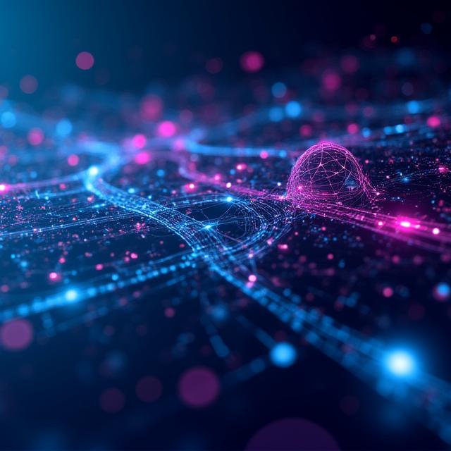 Abstracte weergave van digitale integriteit en juridische structuren