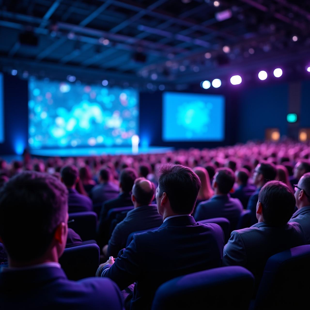 Professionele AI-conferentie sfeerbeeld